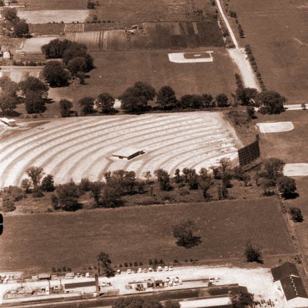 Douglas Auto Theatre - Birds Eye From Portage Library (newer photo)